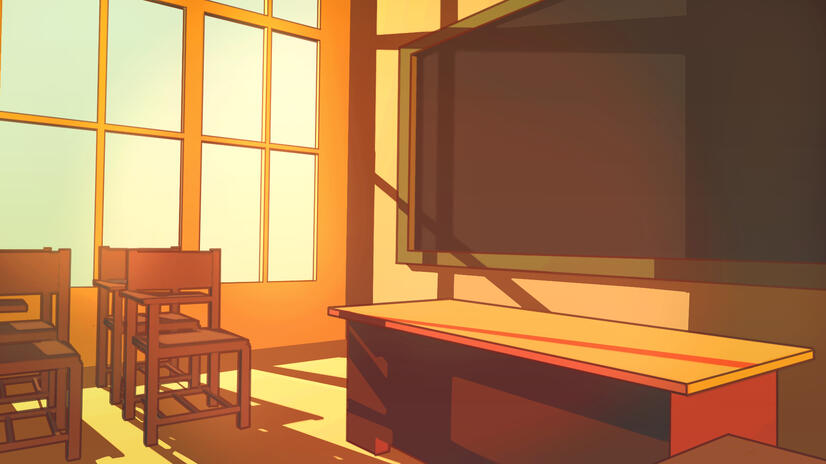 rotoscoped classroom - frame 8