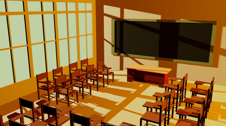 Classroom with lighting
