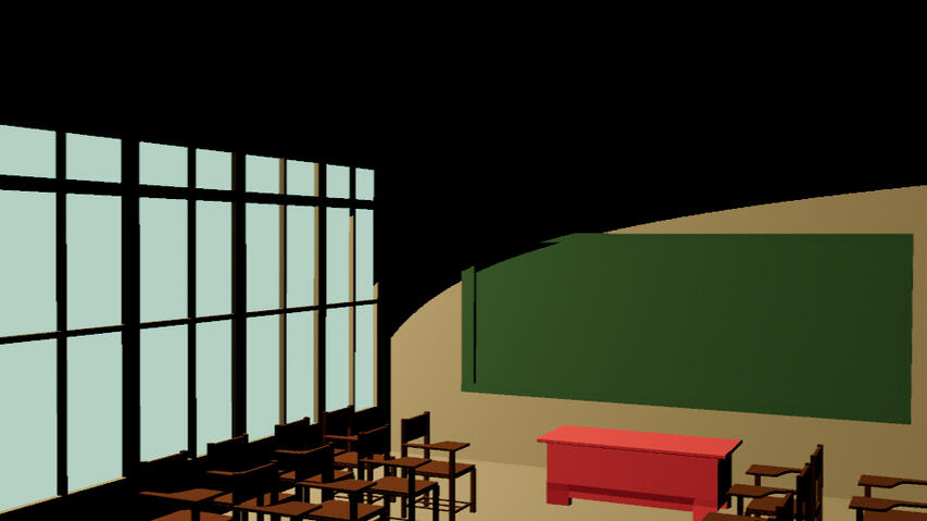 classroom no lighting